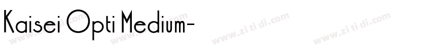 Kaisei Opti Medium字体转换